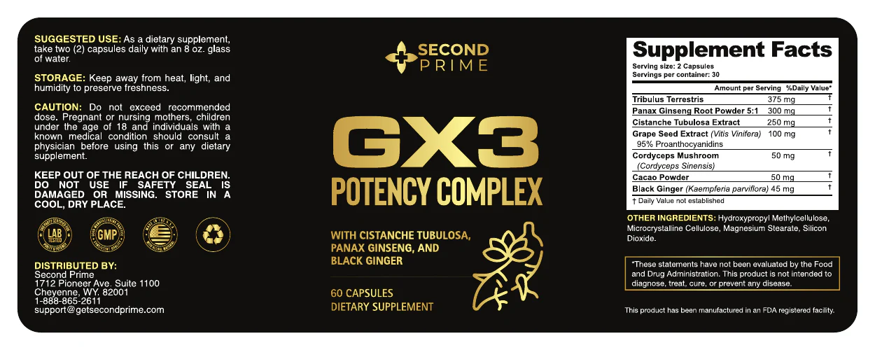 GX3 Potency Complex Lebel